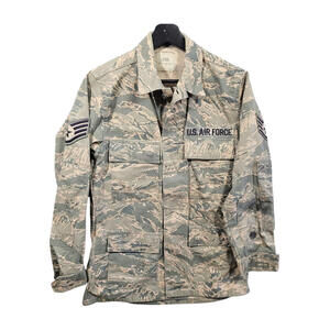 Coat Utility Air Force Tiger Stripe Camouflage Official Men 34S Master Sergeant